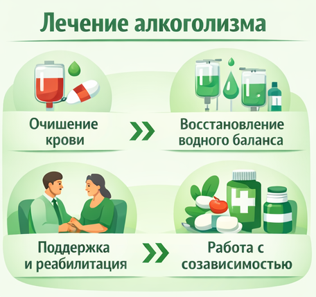 лечение алкоголизма в Лакинске этапы